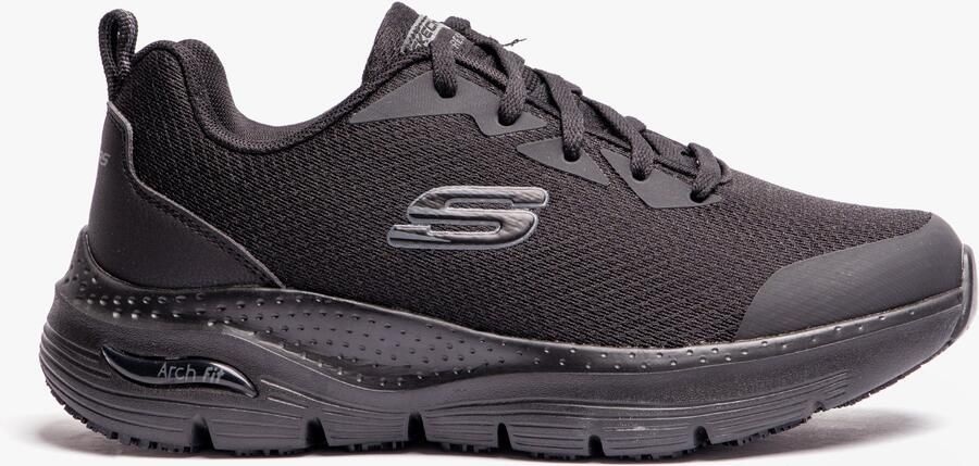 Skechers ARCH FIT SR Dames Mesh Sneakers Zwart