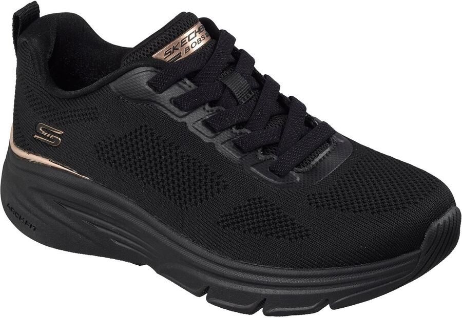 Skechers BOBS Arch Fit Elev8 Textiel Dames Zwarte Geweven Sportschoenen