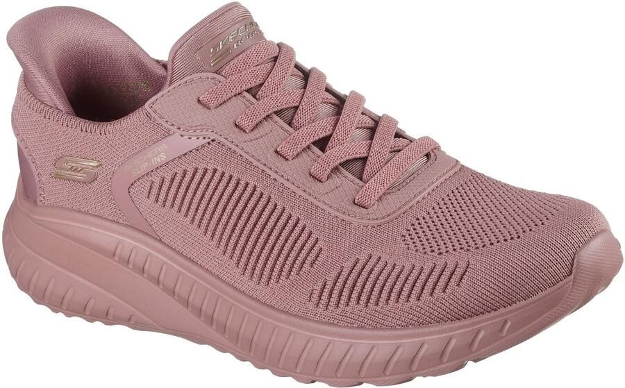 Skechers BOBS Sport Squad Chaos Polyester Dames Roze Sneakers