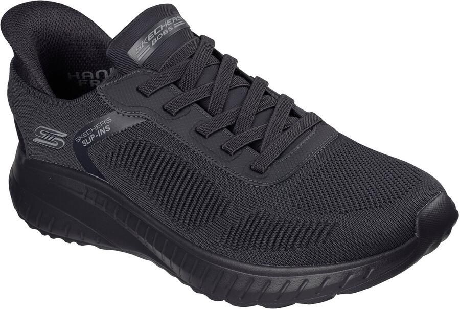 Skechers BOBS Sport Squad Chaos Solid Step Textiel Heren DARK CHARCOAL Sneakers