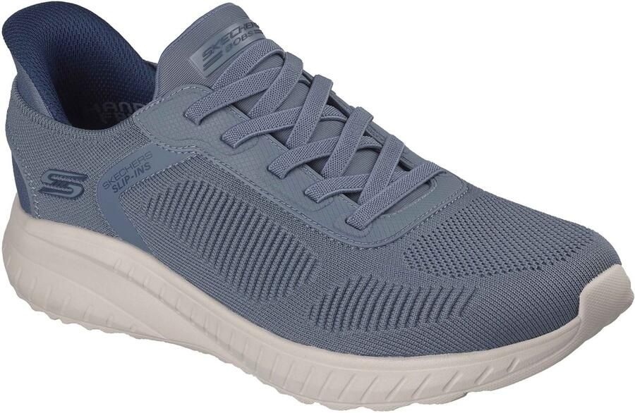 Skechers BOBS Sport Squad Chaos Solid Step Textiel Heren Slate Sneakers