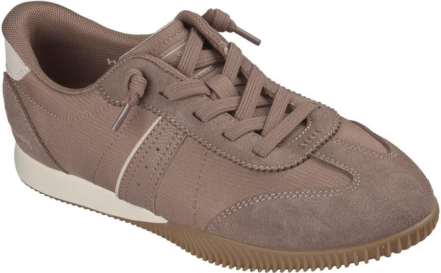 Skechers Bobs Starlight Quick Split Lederen Dames Mocha Sneakers