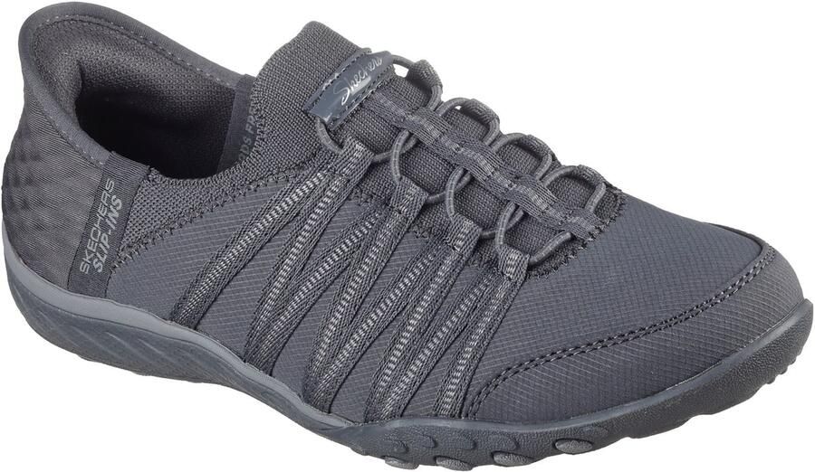 Skechers Breathe-Easy Roll-With-Me Textiel Dames Charcoal Sneakers