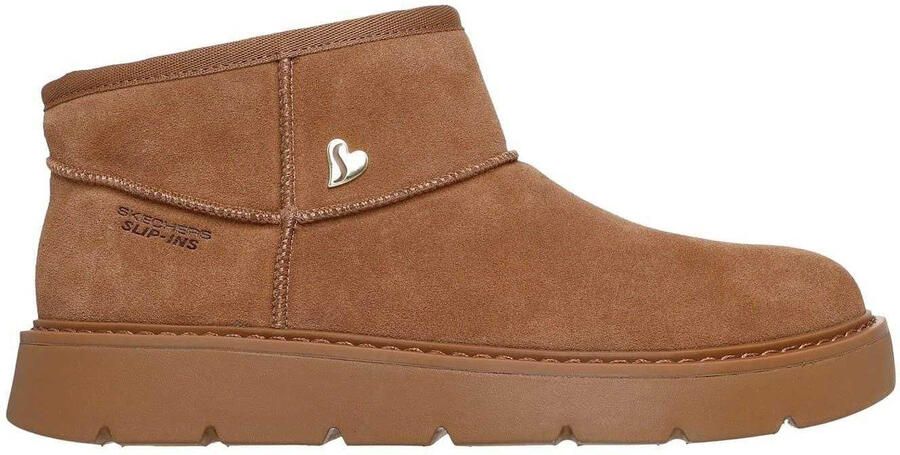 Skechers Comfortabele suède enkellaarsjes voor dames (Kastanje)