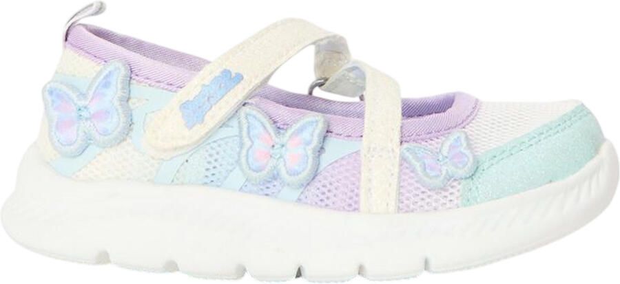 Skechers Comfyflex 2 Butterfly-sportschoenen met glitters voor meisjes (Wit multikleurig)