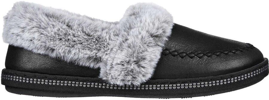 Skechers Dames Cosy CampF Leren Slippers (Zwart)