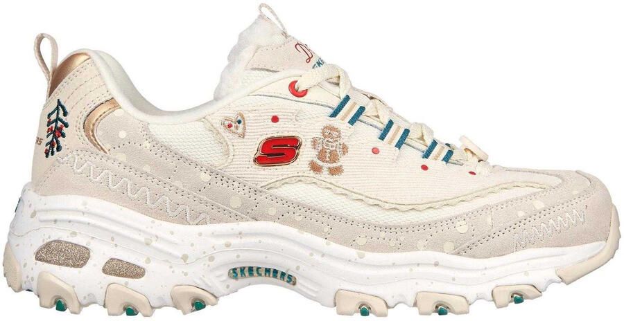 Skechers DLites Kerst Suède Sneakers (Off White)