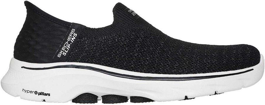 Skechers Dames Go Walk 7 Slip-In Sneakers (Zwart Wit)