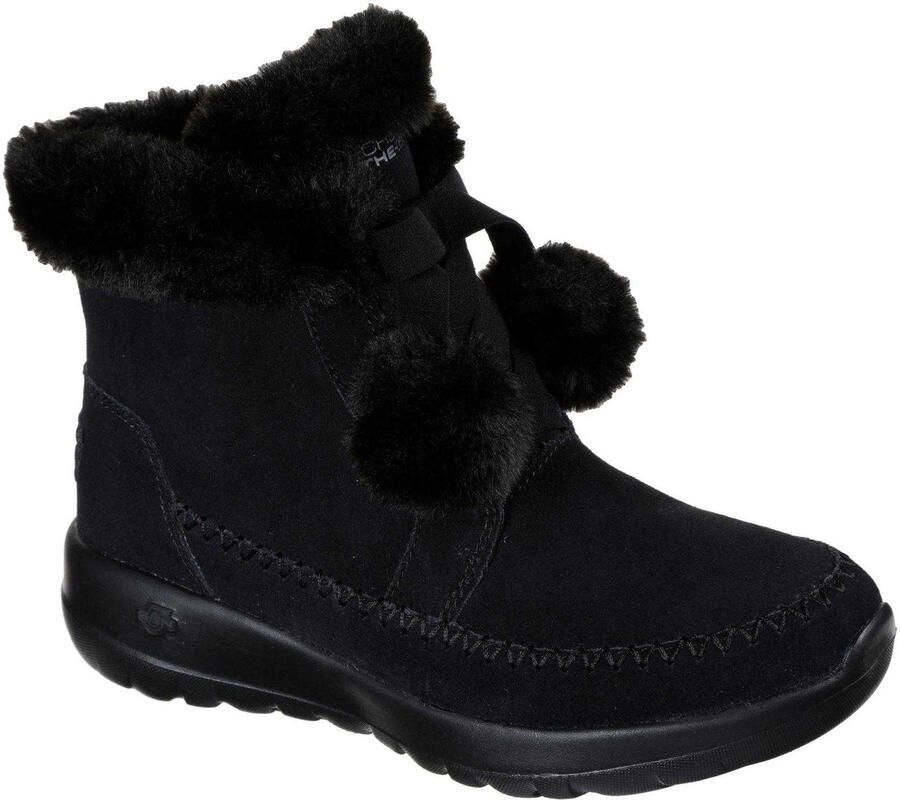 Skechers Dames On The Go Joy Leren Enkellaarzen (Zwart)
