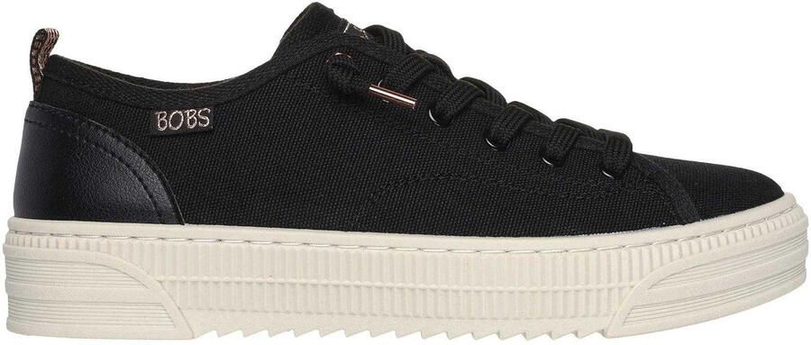 Skechers Dames Bobs Copa Canvas Trainers (Zwart)