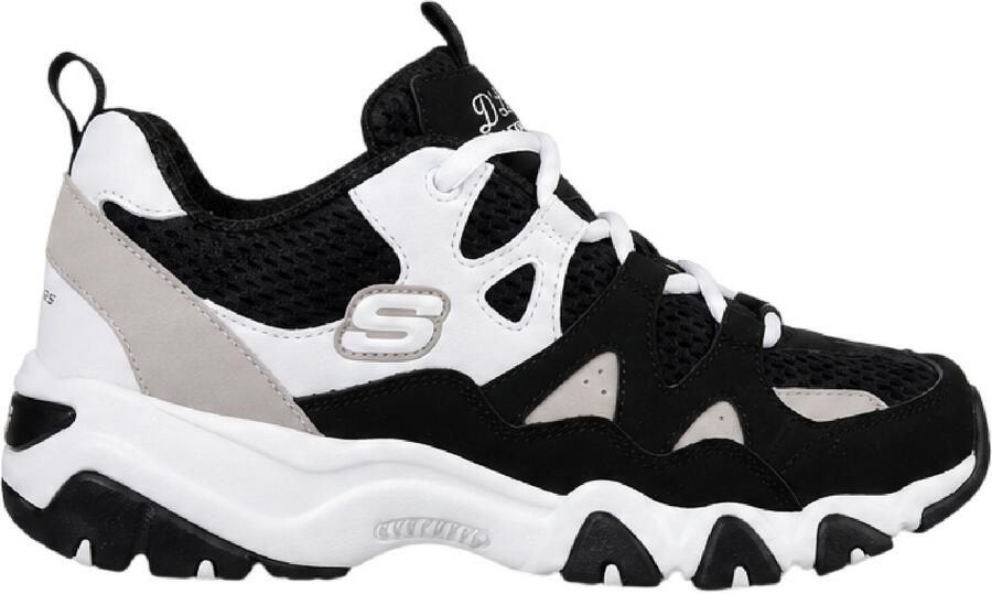 Skechers DLites 2.0-sportschoenen voor kinderen (Zwart Wit)