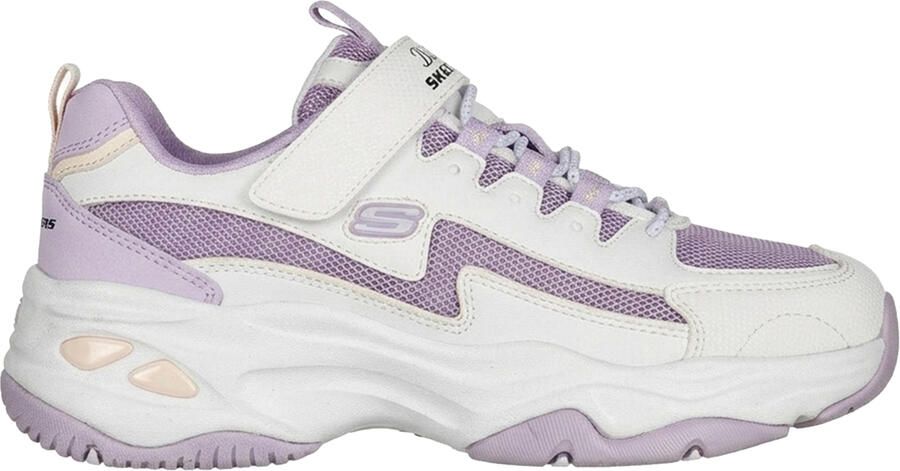 Skechers D´Lites 4.0 sportschoenen met dikke zool voor (Wit Lavendel)