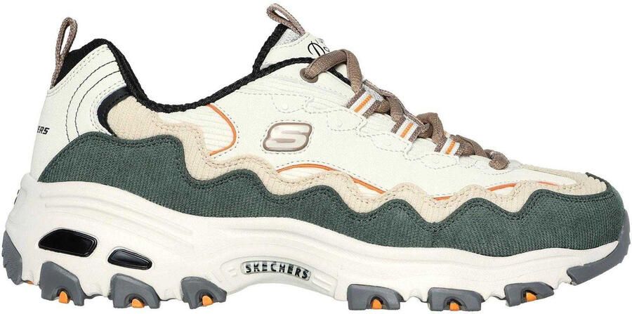 Skechers DLites Classic-sportschoenen voor kinderen (Uit Wit Groen)
