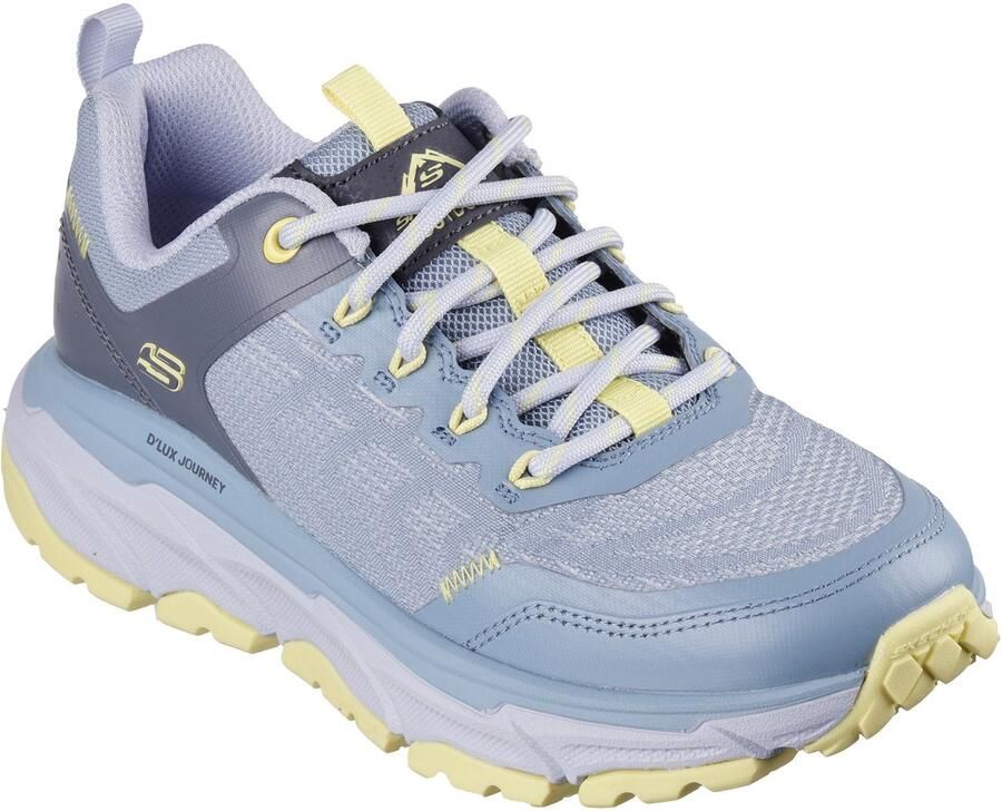Skechers D'Lux Journey Marigold Synthetische Blauw Gele Wandelschoenen Voor Dames