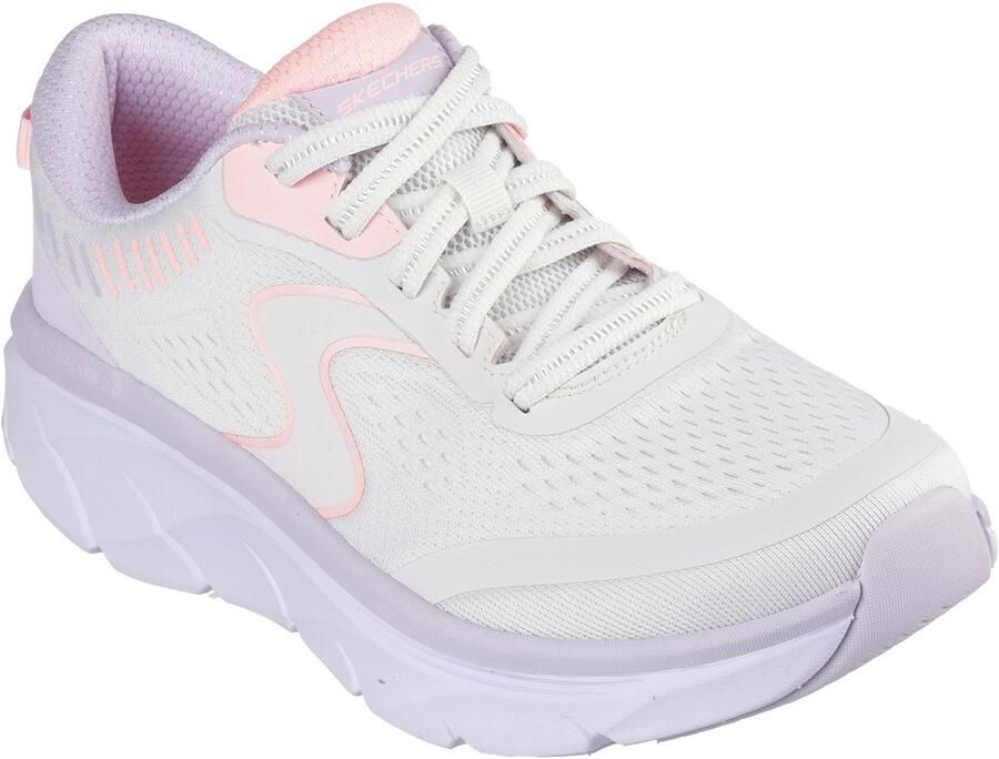 Skechers D'Lux Walker 2.0 Active Pace Textile Dames Off White Pink Trainers