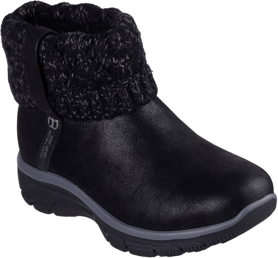 Skechers Easy Going Cozy Weather 2 Textiel Dames Zwarte Winter Enkellaarsjes