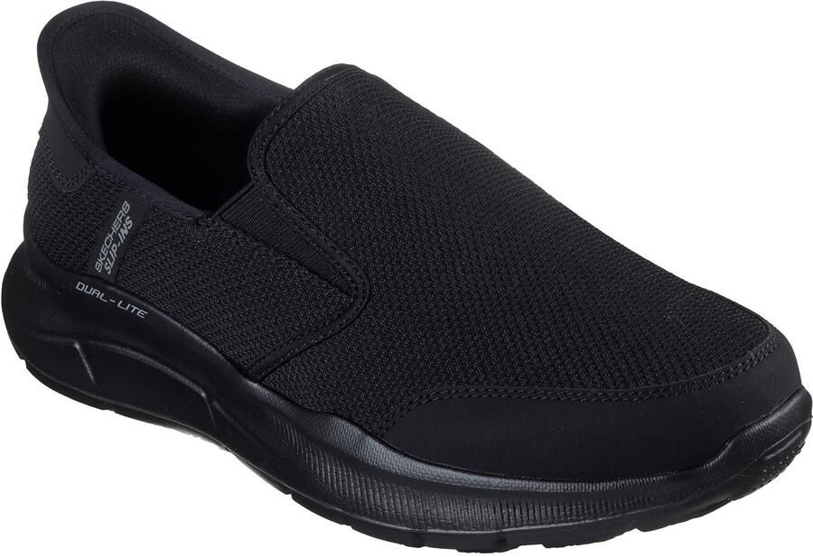 Skechers Equalizer 5.0 Drayze Polyester Heren Zwarte Extra Brede Sneakers