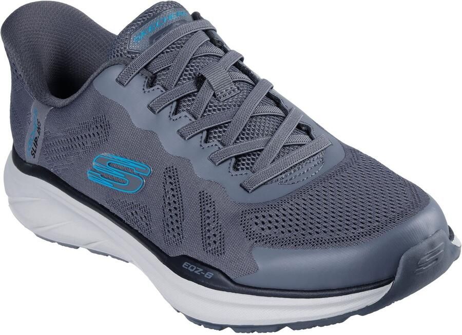 Skechers Equalizer 6.0 Textiel Heren Sneakers Charcoal Blauw