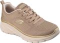 Skechers Fashion Fit 2.0 Polyester Dames Taupe Gouden Sneakers - Taupe