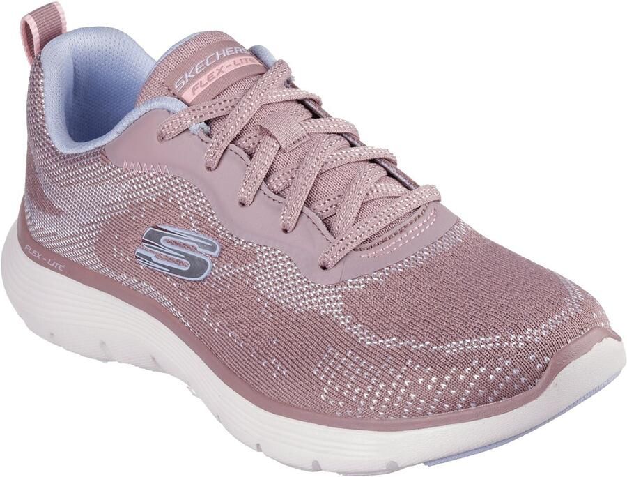 Skechers Flex Appeal 5.0 Cruising Thru Textiel Dames Mauve Lichtblauwe Sneakers