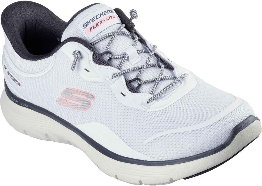 Skechers Flex Appeal 5.0 Easy Breezy Textiel Dames Wit Multi Standaard Sneakers