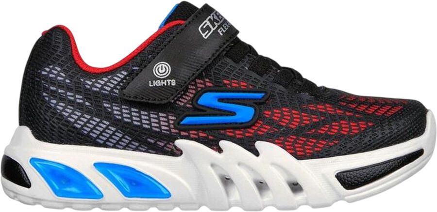 Skechers Flex-Glow-sportschoenen met licht voor jongens (Zwart Blauw)