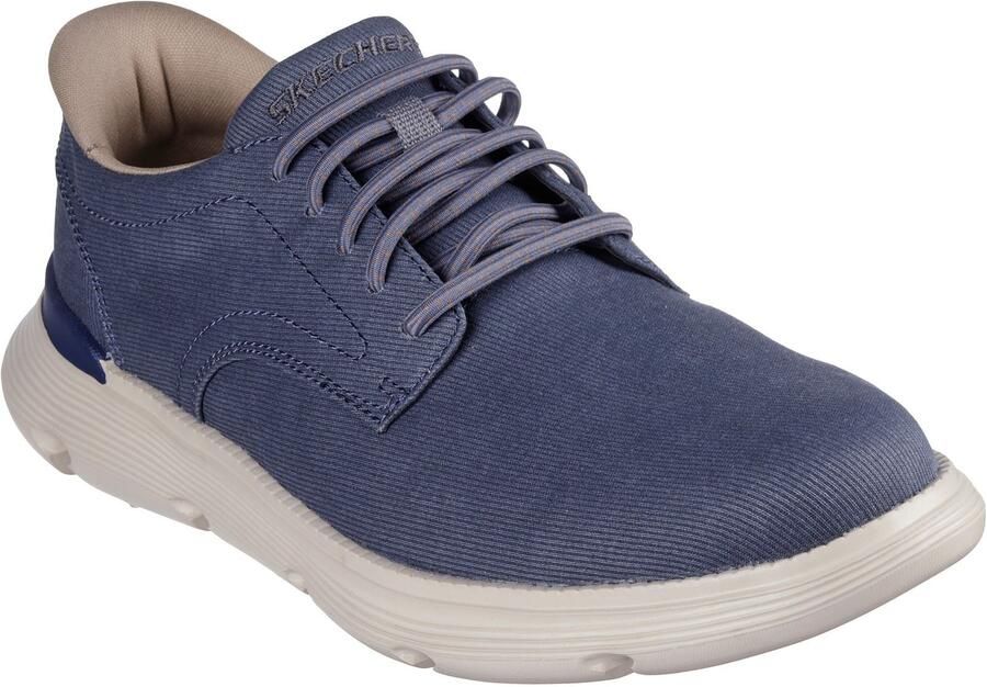 Skechers Garza Clive Cotton heren blauw veterschoenen
