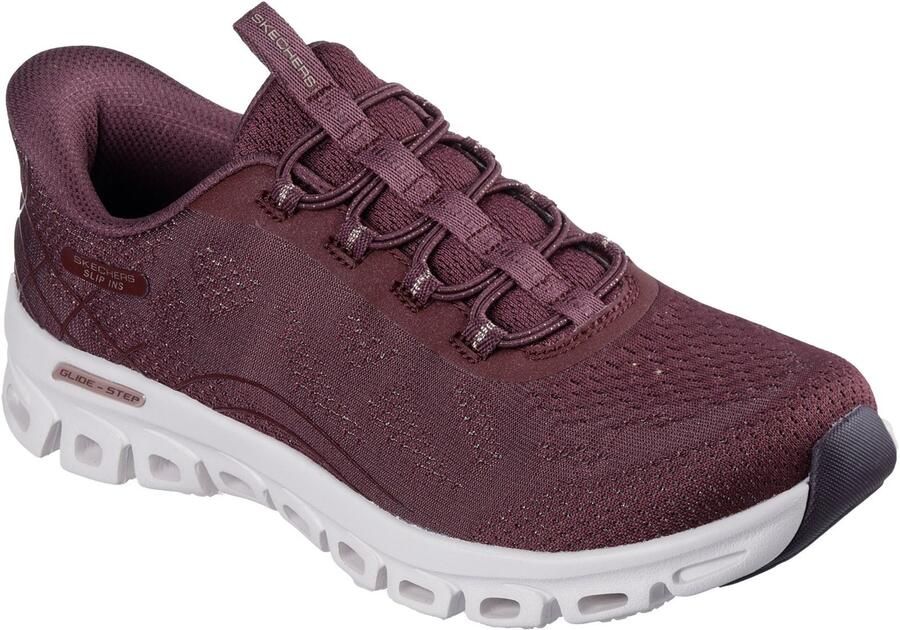 Skechers Glide-Step Elevate Amaze Textiel Dames Bordeaux Sneakers
