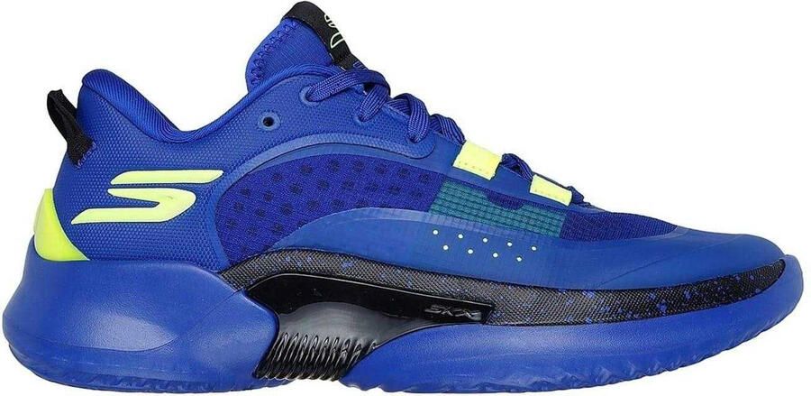Skechers Go Run Swirl Tech Speed Mesh-sportschoenen voor heren (Blauw Zwart)