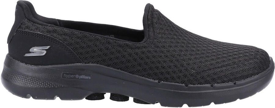 Skechers Go Walk 6 Polyester Dames Zwarte Sneakers
