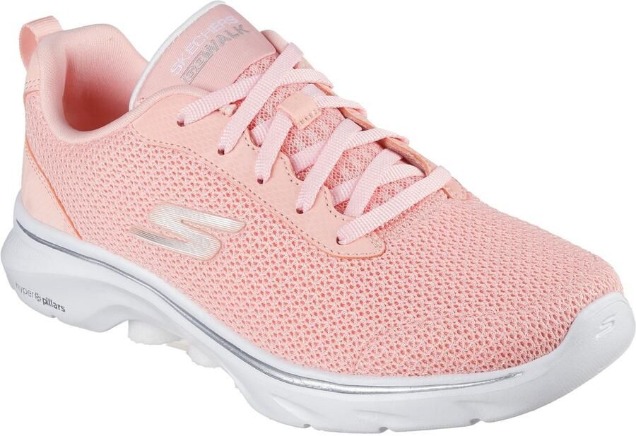 Skechers Go Walk 7 Kaylor Polyester Damestrainers Perzik