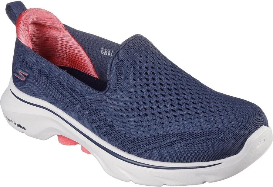 Skechers GO WALK 7 Vina Textile Dames Navy Coral Trainers