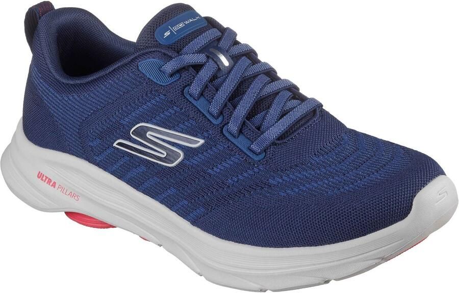 Skechers GO Walk 8 Dag Textiel Heren Navy Rood Standaard Sneakers