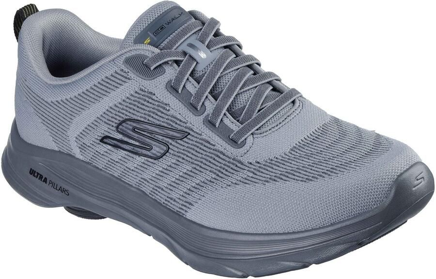 Skechers GO Walk 8 Dag Textile Heren Grijs Geel Standaard Sneakers
