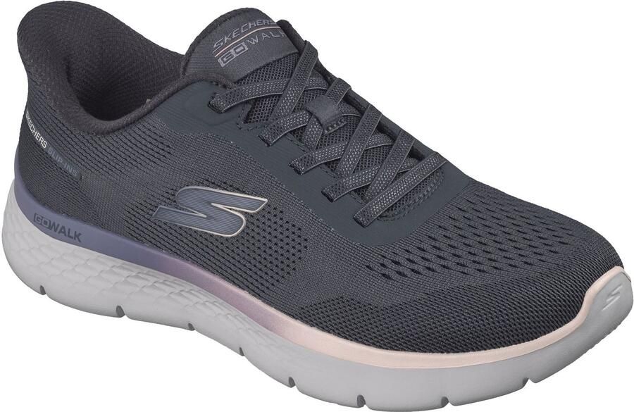 Skechers GO WALK Flex Azriel Textiel Dames Charcoal Textiel Trim Sneakers