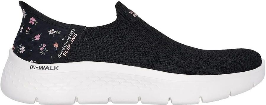 Skechers Go Walk Flex Floral flexibele instapschoenen voor dames (Zwart roze)