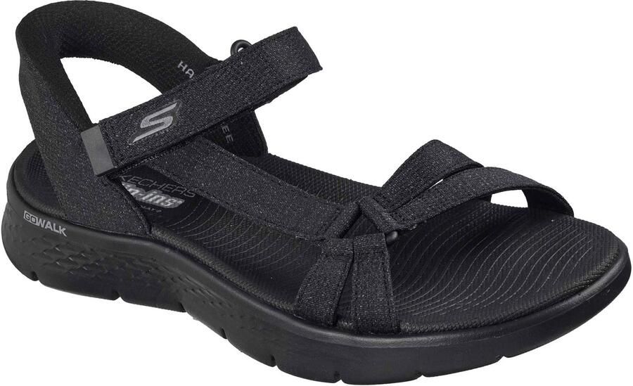 Skechers GO WALK Flex Illuminate Textiel Dames Zwart Standaard Sandalen