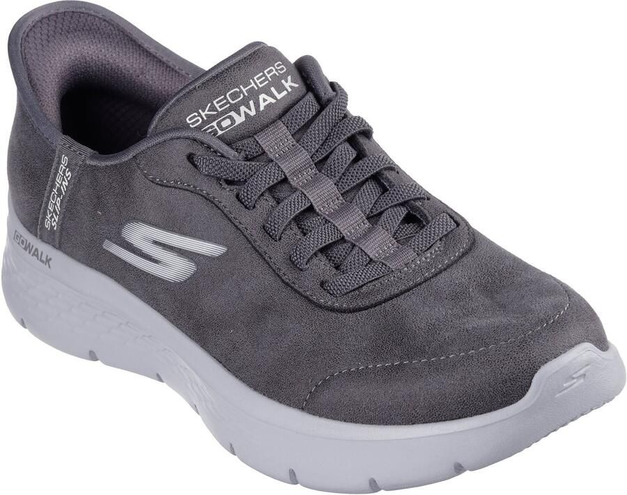 Skechers Go Walk Flex Mali Textiel Dames Houtskool Sneakers