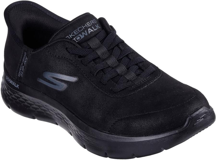 Skechers Go Walk Flex Mali Textiel Dames Zwarte Sneakers