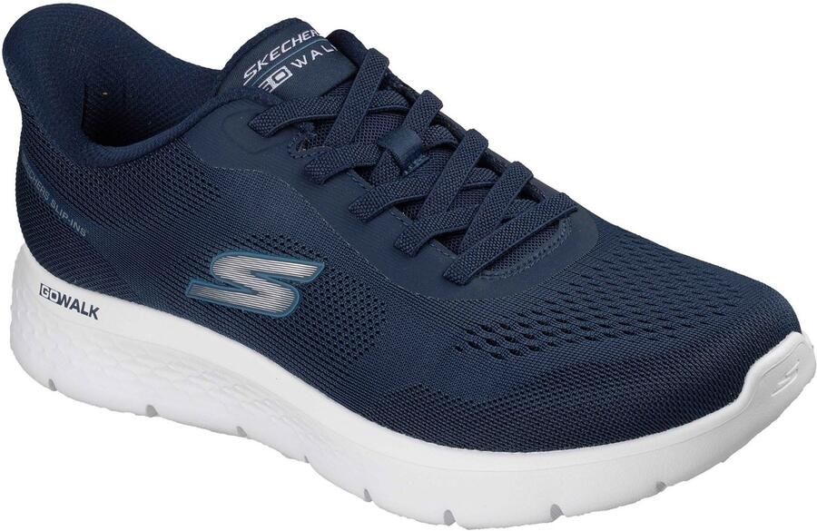 Skechers Go Walk Flex Polyester Heren Navy Sportschoenen