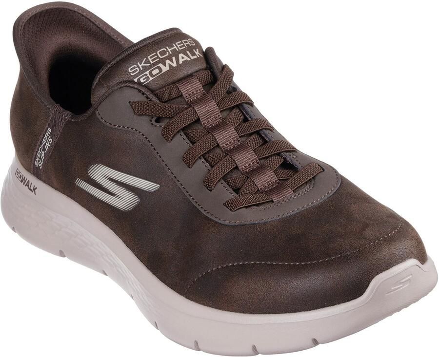 Skechers GO WALK Flex Smooth Motion Textiel Heren Bruine Sneakers