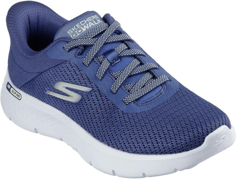 Skechers Go Walk Flex Textiel Dames Blauwe Groene Sneakers