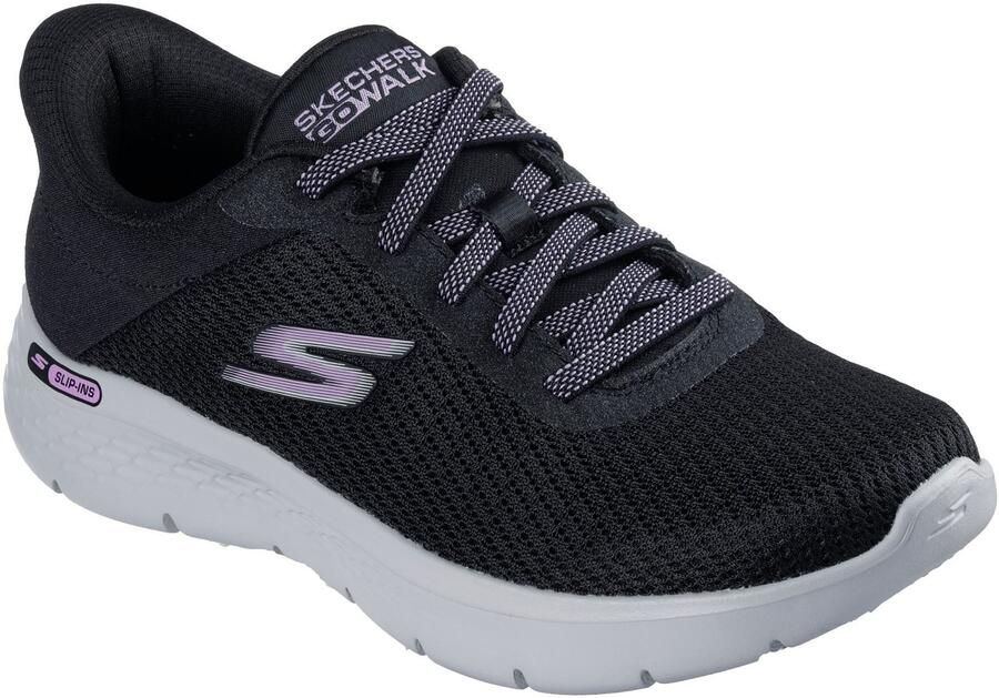 Skechers Go Walk Flex Textiel Dames Zwarte Sneakers
