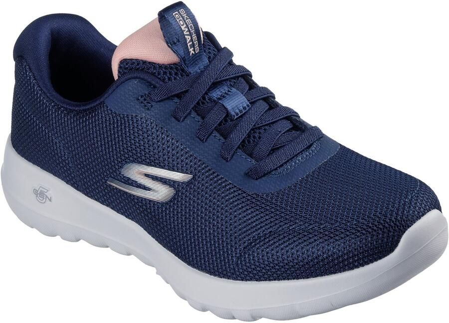 Skechers GO WALK Joy Rina Textiel Dames Navy Roze Sneakers