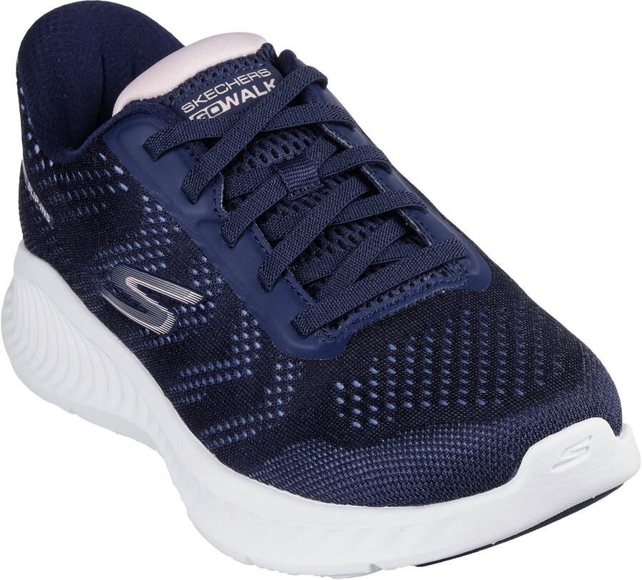 Skechers Go Walk Now Khloe Textiel Dames Marineblauw witte Sneakers