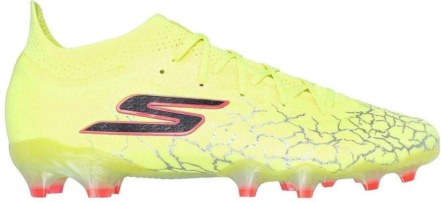 Skechers Heren Crackle Effect Firm Ground Voetbalschoenen (Geel Zwart)