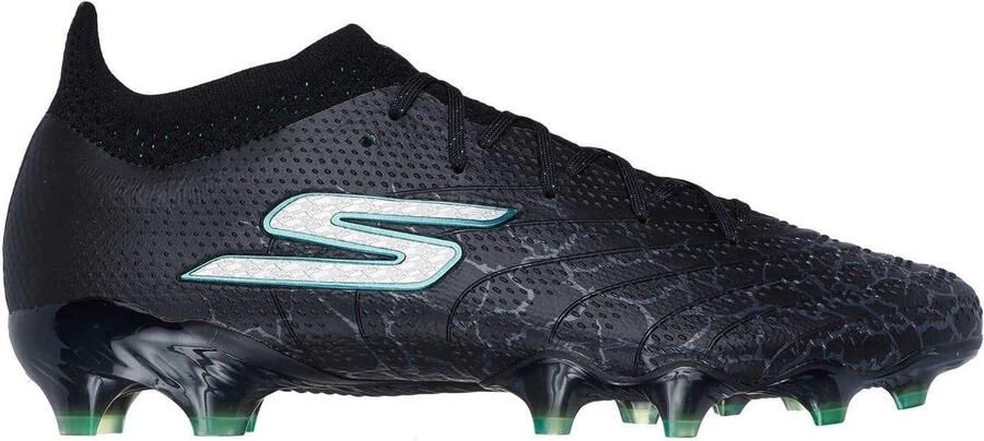 Skechers Heren Elite Cracked Ice Firm Ground Voetbalschoenen (Zwart Zilver)