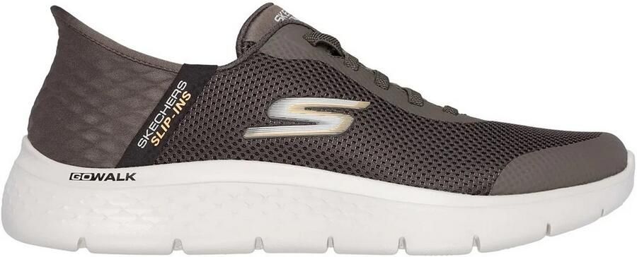 Skechers Heren Go Walk Hands Up Slip-on Trainers (Bruin)
