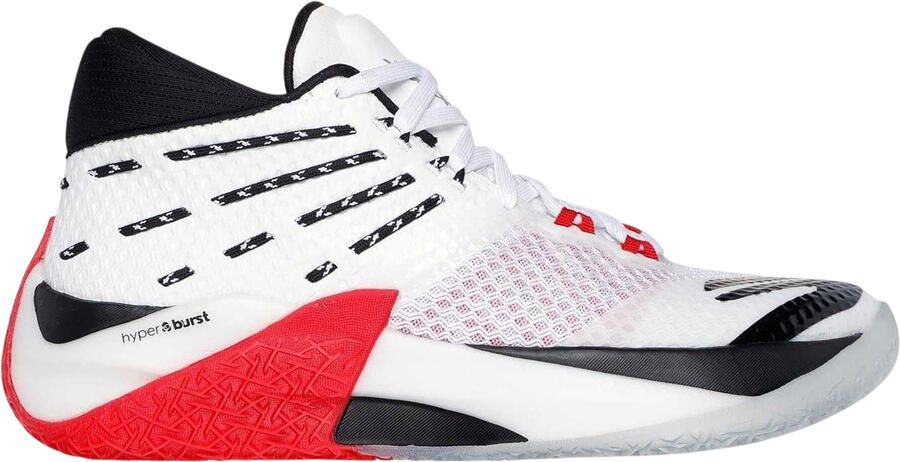 Skechers Heren Mesh Basketbalschoenen (Wit Zwart)