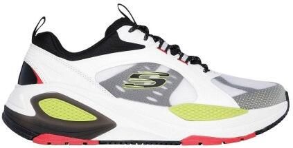 Skechers Heren-sportschoenen van monomesh (Wit Groen Zwart)